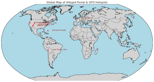 Global Map of Portals and UFO Hotspots