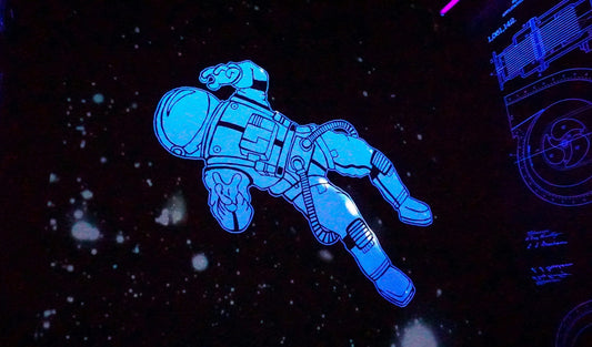 Astronaut in space peace sign